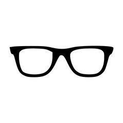 classic black nerd glasses icon