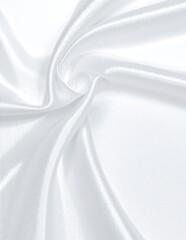 A soft white fabric featuring an intricate, uneven pattern that adds texture and depth, perfect for upholstery or fashion design projects.