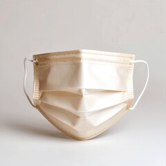 A striking white mask adorned with metallic studs on the front, featuring a sleek design that adds an edgy touch, perfect for costume parties or theatrical performances.