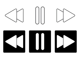 Music and Audio Control Icons Collection. Editable Stroke. Transparent Background.