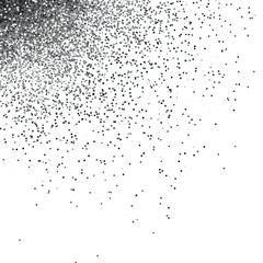 Fototapeta premium Silver glitter isolated on transparent background, creating a dazzling and festive effect with sparkling particles scattered across a clean, bright surface