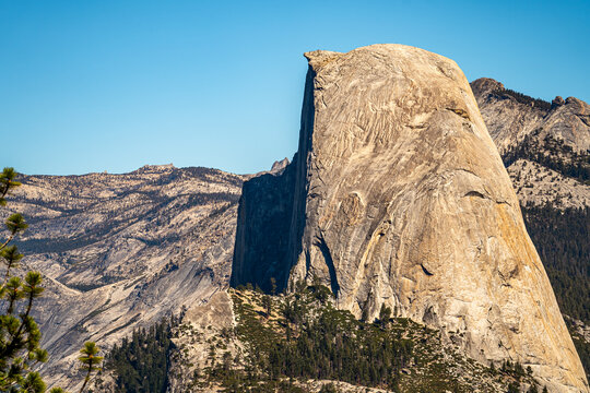 Close-up View of Half Dome from Glacier Point, Yosemite National Park - Powered by Adobe
