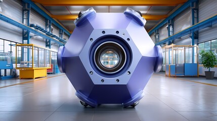 Modern Industrial Precision Equipment in Factory Environment