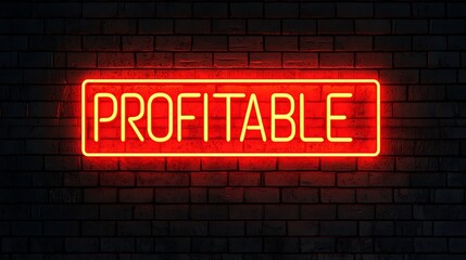 Obraz premium A glowing neon sign displays the word 