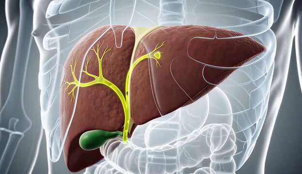 Human Liver 3D Animation &ndash; Realistic Anatomy and Function Visualization in 4K