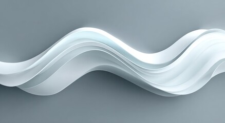 Abstract Wave Pattern with Smooth Curves and Light Reflecting Surfaces