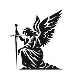 Ornamental Floral Design A classic black and white floral design element featuring elegant, curved leaves and intricate detailing. Perfect for use in decorative borders, logos