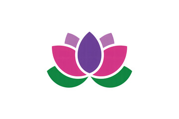 Elegant lotus flower icon, symbolizing peace and spiritual awakening