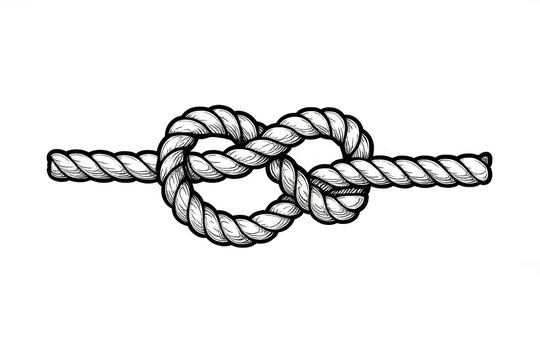 Figure eight knot forming strong safety connection