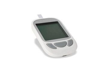 Diabetes test device on white for health tracking, isolated, PNG