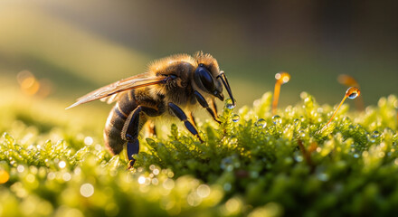 Bee on Moss