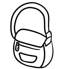 Hand drawn slingbag illustration vector graphic