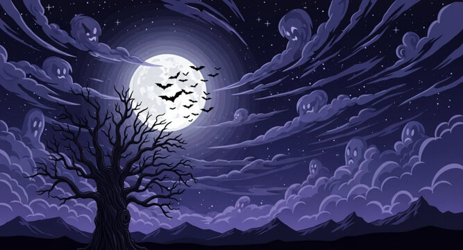 spooky halloween background