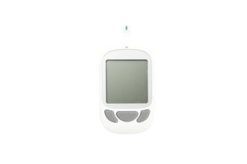 Diabetes glucose meter on a white background, isolated, PNG