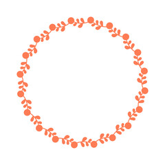 かわいいシンプルな花のリース