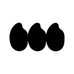 シンプルな米　米粒　モノクロ