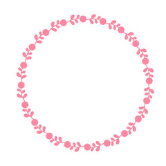 かわいいシンプルな花のリース