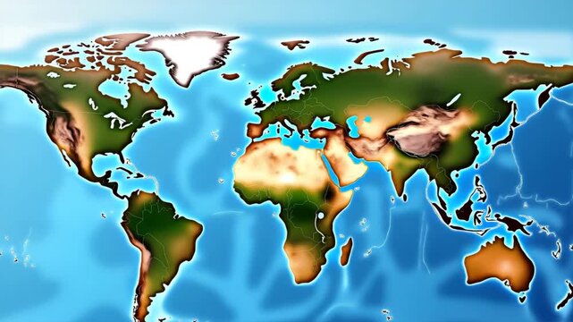 Interactive style tsunami path map infographic overlaying seismic epicenter predicted wave trajectories and coastal impact zones with clear legend in  Photo Stock  Concept  and empty space on the left