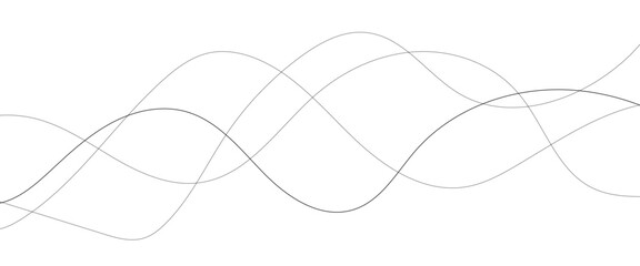Abstract wavy black and white curved lines.