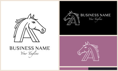 Horse Head Initial A.