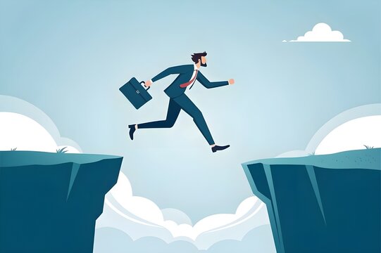 businessman towards success