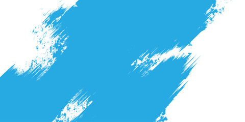 Abstract blue background with a feather, illustrating a vector design of a sky cloud element and an ink splash of blue color