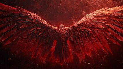 red bird wings feather texture background, eagle, fly 