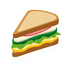 hamburger on white background
