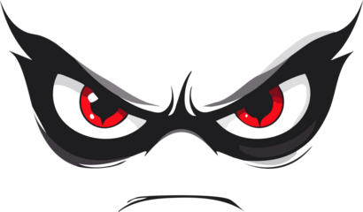 Aggressive Jack O'Lantern with Sharp Teeth and Red Eyes