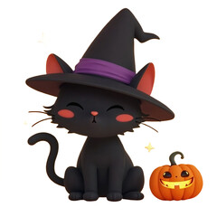 halloween witch with pumpkin