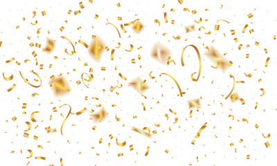 Celebrate success with stunning golden confetti raining down, perfect for party invitations, luxury branding, and festive marketing campaigns