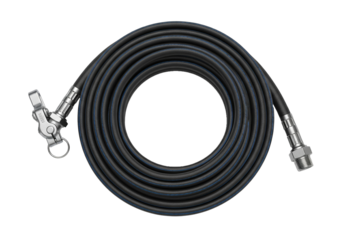 Black Flexible Air Hose with Fittings