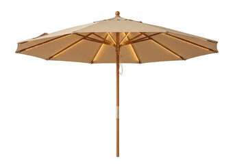 Obraz premium Beige Patio Umbrella with Lights