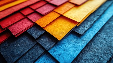 Colorful paper samples textured abstract background perfect for design elements and artistic