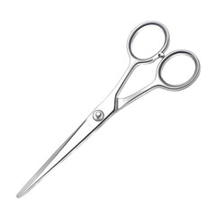 Pair of Sharp Metal Scissors on Transparent Background for Design and Illustration