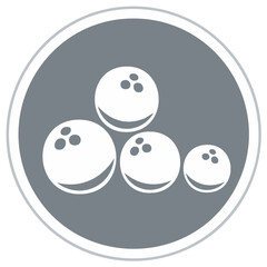 Bowling Balls Stacked Icon Sports Activity Equipment Game Vector Illustration