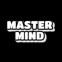Vector Text Illustration For Master Mind.