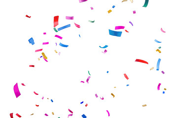 Celebration time with colorful confetti falling, perfect for party invitations and cheerful event announcements with a festive and vibrant touch