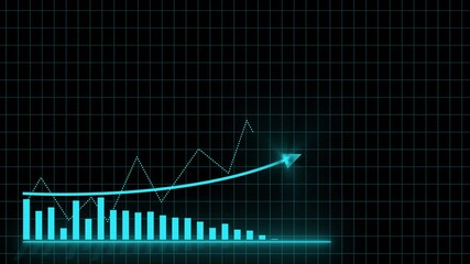 Animated of graph chart icon sign. suitable for Abstract business graph icon animation background. Animated of graph chart icon. investment, line, management, market, marketing, money,  - Powered by Adobe