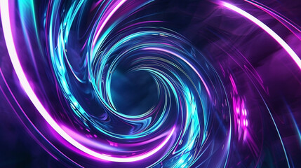 Hypnotic spiral of electric currents, luminous energy streams within a nebula