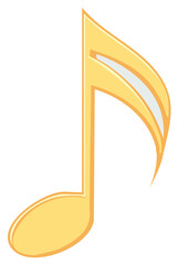 Obraz premium Golden Musical Note Symbol Abstract Design Element Celebration