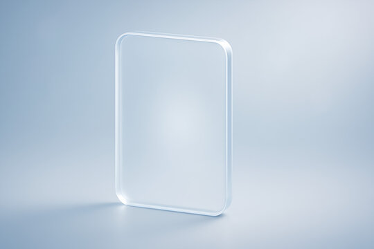 Gray Liquid glass glassmorphism rectangle landscape in elegant and modern style abstract background copy space for design and etc