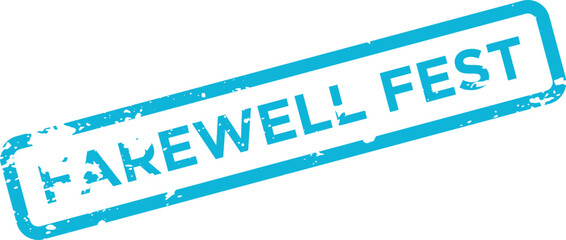 Festive event stamp announcing a farewell celebration for departures or ending occasions