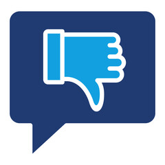 Dislike Blue Color Icon