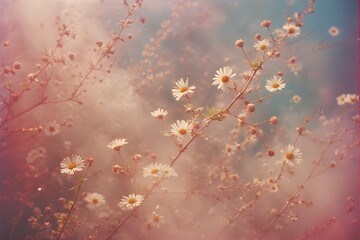 Soft blurred Y2K vintage floral background abstract floral photography