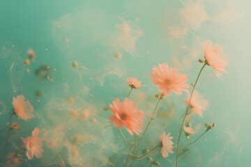 Soft Blurred Y2K Florals Vintage Abstract Floral Background with Pastel Hues