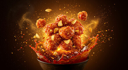 Garlic Soy Chicken Bites Splash