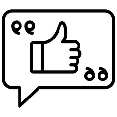 Obraz premium Positive Feedback Outline Icon