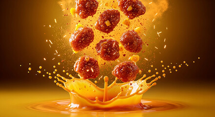 Korean Style Boneless Chicken Bites Splash in cheese Sauce