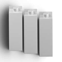 Milk square packaging white color for mockup collection